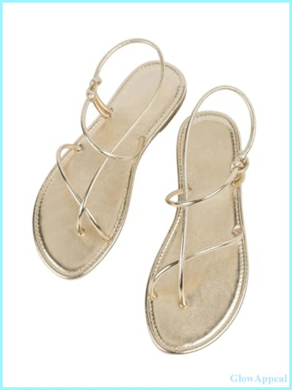 Women's Strappy Flat Sandals Dressy Ankle Strap Slip On Slide Sandals